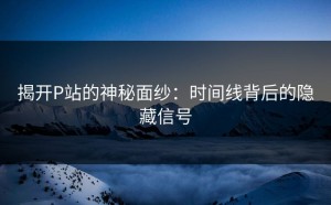揭开P站的神秘面纱：时间线背后的隐藏信号