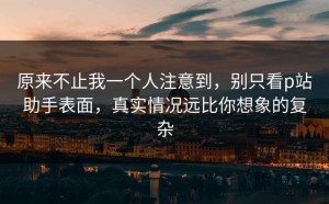 原来不止我一个人注意到，别只看p站助手表面，真实情况远比你想象的复杂