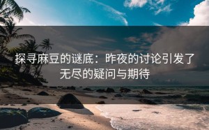 探寻麻豆的谜底：昨夜的讨论引发了无尽的疑问与期待